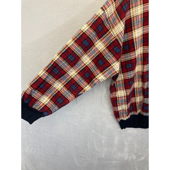 Vintage 90's American Outpost Grandpa Sweatshirt Mens Large L Boxy Tartan Plaid - Picture 12 of 14